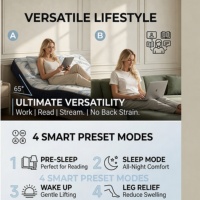 Matelas intelligent AI S8 anti-ronflement à gravité zéro et massage, matelas en mousse à mémoire de forme réglable, vente directe d'usine pour les détaillants