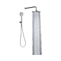 Ensemble de douche encastré en plastique directement de l'usine avec des pièces rondes murales pour la salle de bain