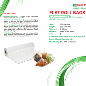 HC Supermarket Exhibition Fruit Packing Recycled Materials Transparent Poly HDPE <b>Plastic</b> Food Grade Perforated Bags <b>Roll</b> Cookie - Product Image 1