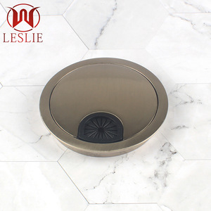 Cache-boîte rond en alliage de zinc Leslie 80 mm chromé, anti-poussière, accessoire de mobilier - Product Image 4