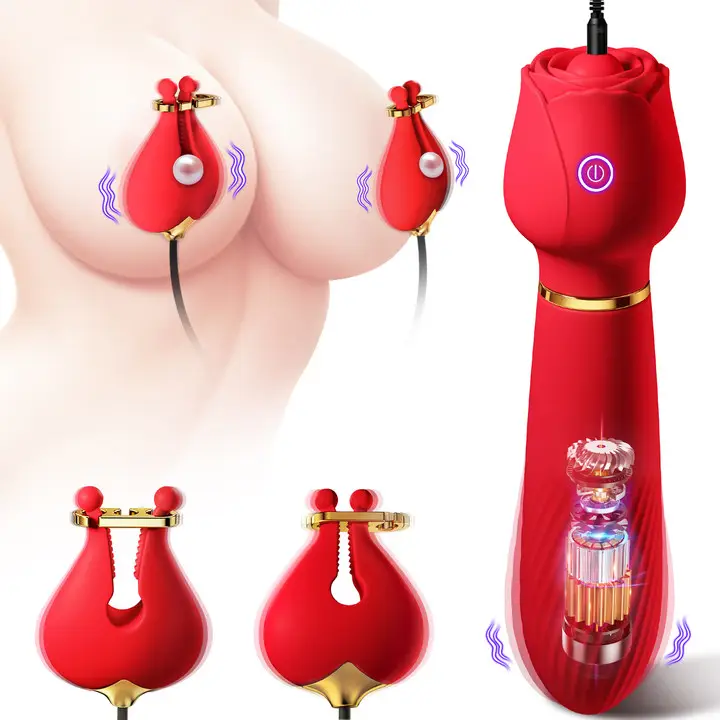AAV Drop Shipping pezón clítoris masajeador producto sexual adulto Rosa vibrador juguetes sexuales para mujer