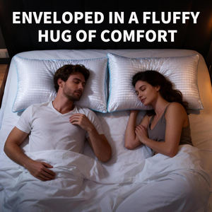 Oreillers de lit taille Queen, doux, moelleux, offrant un soutien optimal, collection hôtelière, pour les dormeurs sur le côté et sur le dos, <span class=keywords><strong>oreiller</strong></span> de lit rembourré en <span class=keywords><strong>microfibre</strong></span> - Product Image 6