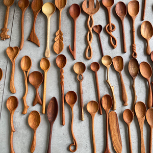 Ensemble de cuillères à dîner en bois écologique antiadhésif pour la cuisine à domicile - Product Image 1