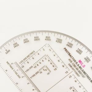 2 मिमी मोटाई 7 सेमी आकार के साथ प्रोट्रैक्टर को पढ़ने वाले पारदर्शी प्लास्टिक शेनकर मानचित्र स्वीकार करें - Product Image 6