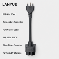 Adaptateur IMQ Italie 16A 250V pour chargeur Tesla Gen 2 EV, cordon d'extension avec connecteur mobile et charge rapide