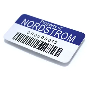 Custom Metal Asset Barcode Tag Label Serial Numbers Self Adhesive Asset Tag