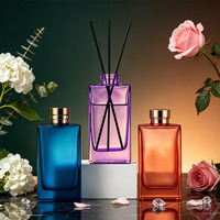 Bouteille en verre carrée plate vide de haute qualité, sans BPA, sans flamme, pour aromathérapie DIY, artisanale et écologique