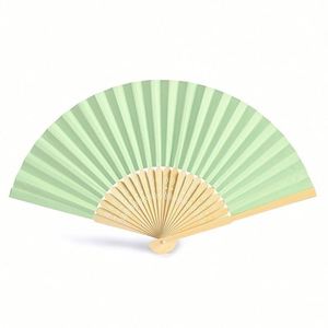 Éventails pliables personnalisables en bambou rose, écologiques, avec technique de fleur DIY, pour mariages, fêtes, cadeau décoratif - Product Image 3