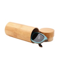 Étui à lunettes rectangulaire élégant en bambou, disponible en plusieurs couleurs, boîte de rangement compacte pour lunettes, en stock chez le fabricant