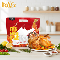 Sachet de luxe personnalisé imprimé pour Halloween, avec poignée, anti-buée, pour aliments chauds de supermarché, charcuterie et poulet rôti