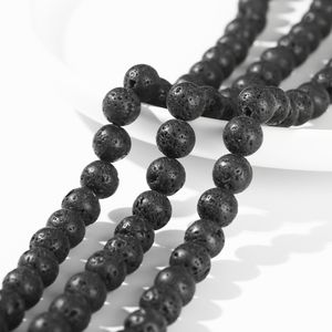 Натуральный вулканический камень, круглые свободные бусины, оптовая продажа, бусины из лавового камня для изготовления ювелирных изделий, принадлежности для рукоделия - Product Image 5