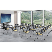 Chaise de bureau pivotante en plastique au design moderne pour visiteurs et gestionnaires, chaise pliante en maille pour l'école et la formation