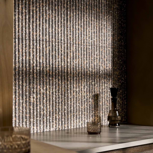 Terrazo Italiano Acanalado <span class=keywords><strong>Dolce</strong></span> Rina Gris 12x24, Baldosa de Terrazo Pulido para Pared de Chimenea - Product Image 3