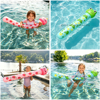 Bâton flottant gonflable d'été à motif de dessin animé pour enfants, jouet aquatique portable pour l'apprentissage de la natation et les fêtes au bord de la piscine