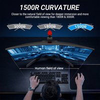 Monitor Curvo sin Bordes de 34 Pulgadas, 165Hz, 1ms, 1500R, 4K, Venta Directa de Fábrica, para Monitores LCD, Monitores Curvos y Monitores de PC para Juegos