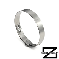 Collier de serrage sans oreilles et sans paliers en acier inoxydable 304, finition poli miroir, résistant à haute pression, 57,3-60,5 mm, pour tuyau robuste