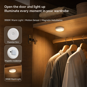 LED Motion Sensor Night Light Magnetic Step Light Soft Eye Friendly <b>Illumination</b> for Wardrobe Staircase Bedside Hallway - Product Image 5