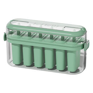 Green Plastic <b>Popsicle</b> <b>Mold</b> 6 Cavities Dishwasher Safe For Home Ice Cream Making - Product Image 6