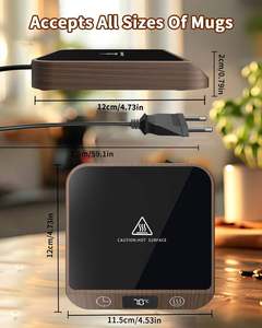 Calentador de Tazas USB Inteligente con Pantalla de Temperatura, Apagado Automático de 2 a 12 Horas, Diseño de Madera para Oficina y Hogar, Productos en Stock - Product Image 4