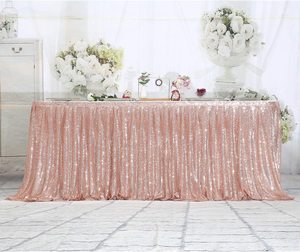 Gonne da tavolo con paillettes rosa per matrimoni e compleanni garanzia di qualità all'ingrosso - Product Image 4