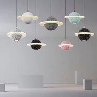 Luminaire suspendu moderne en ciment PM Nordic Terrazzo Planet Small Creative Star Satellite pour restaurant, bar, chambre à coucher, chevet