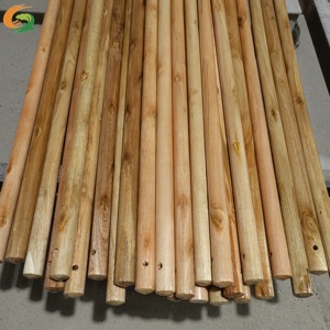 Pengxun 120cm varnished chổi gỗ xử lý Cây lau nhà xử lý để làm sạch nhà chổi - Product Image 5