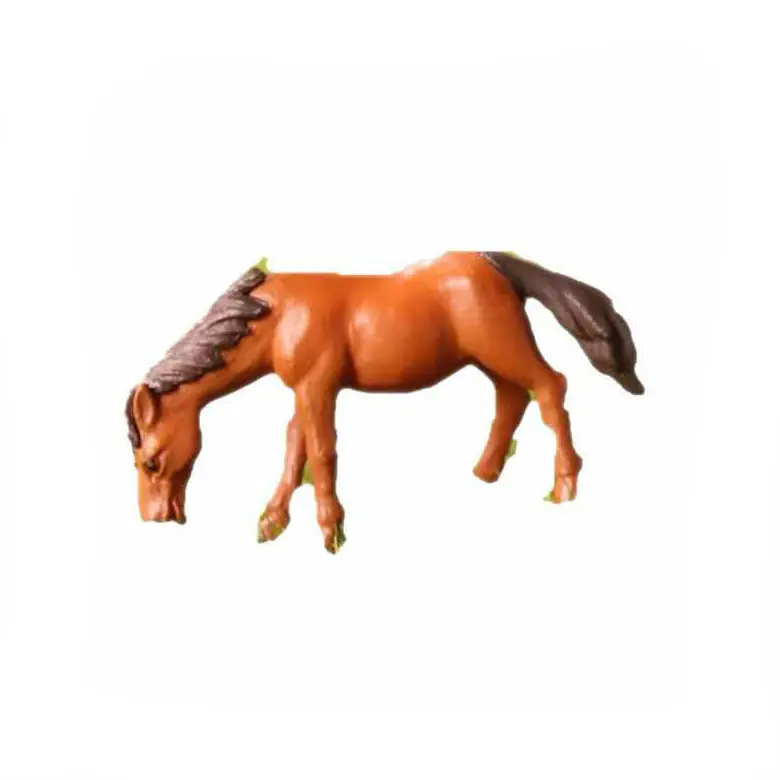 ミニチュア妖精の庭リアルな樹脂赤い納屋の馬の像庭の装飾のためのミニ樹脂動物の置物