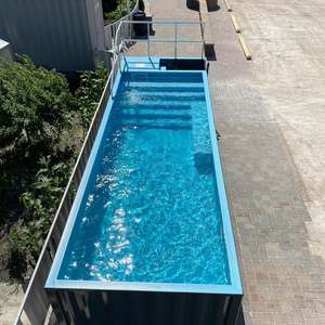 <span class=keywords><strong>Piscine</strong></span> Spa Conteneur en Acier Moderne avec <span class=keywords><strong>Escalier</strong></span> Intégré, Durable, Écologique, Préfabriquée, <span class=keywords><strong>Piscine</strong></span> au Sol en Conteneur Maritime, Vente en Gros - Product Image 3
