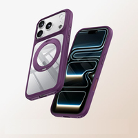 Étui magnétique antichoc pour 18 Pro Max avec rotation à 360°, charge sans fil, anti-traces de doigts, matériau TPU+PC, design luxueux