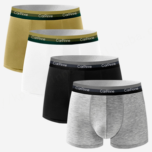 Calzoncillos bóxer para hombre de fabricantes 95 algodón 5 Spandex Xxx de talla grande bóxer de algodón transpirable para Hombre Ropa interior para hombre con logotipo - Product Image 1