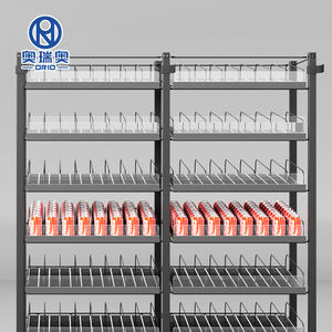 Estante de stock de almacén Estante deslizante de exhibición automática con estantes de sistema de estante de rodillo para beber - Product Image 1