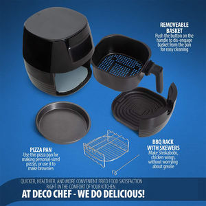 Freidora de Aire Multifunción de Gran Capacidad 1400W, 4.5L, Acero Inoxidable, Doble Área de Cocción Eléctrica Inteligente Digital Alemana, ¡Venta Caliente! - Product Image 3