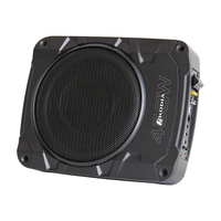 Subwoofer Activo Delgado de 10 Pulgadas y 150 W RMS - Caja Fundida a Presión, Sistema de Audio para Automóvil Debajo del Asiento, Disipador de Calor de Alta Resistencia