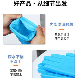 ถุงมืออาบน้ำสัตว์เลี้ยง Yaojia ซิลิโคนแบบยาว ป้องกันรอยขีดข่วน ป้องกันการกัด นวด ขจัดขน สำหรับสุนัขและแมว - Product Image 3