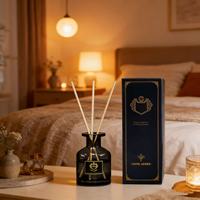 Diffuseur de parfum d'ambiance de luxe écologique 120 ml longue durée avec bâtonnets en rotin