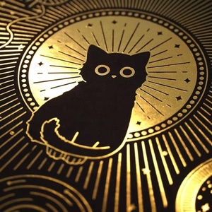 Alat tulis keras/sarung lembut <span class=keywords><strong>Notebook</strong></span> jurnal kertas peluru bertitik kucing hitam - Product Image 2