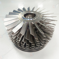 Rotor de turbine à gaz en acier inoxydable usiné avec précision sur CNC 5 axes, comprenant un impeller et une roue