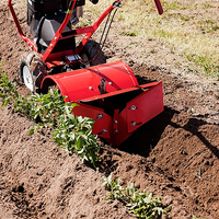 JH-Mech Heavy Duty Hiller Furrower Kit Tine Rototillers Rouge Poudre Enduit Réglage En Acier Au Carbone Charrue Herse