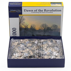 Puzzle di carta blu blu grigio bianco di alta qualità 500 1000 pezzi - Product Image 4