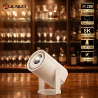 Projecteur Android 14 à courte focale JUNUO TURN1, contraste élevé, grand écran de 235 pouces avec audio intégré