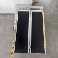 Rampe pliante portable en aluminium de 1,2 m pour fauteuil roulant, capacité de 272 kg, avec rails antidérapants, rampe de mobilité pour accès aux escaliers à domicile