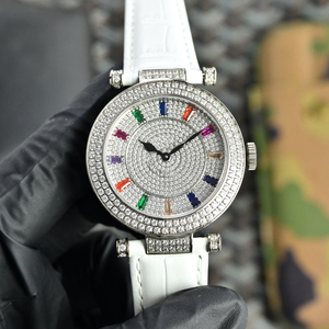 Latest Design Full Diamond <b>Watch</b> Stainless Steel Case Round <b>Watch</b> Sapphire Mirror <b>Watch</b> for Men - Product Image 5