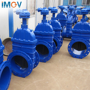Vanne à opercule souple en fonte DN100, vente directe usine, commande manuelle pour l'eau - Product Image 2