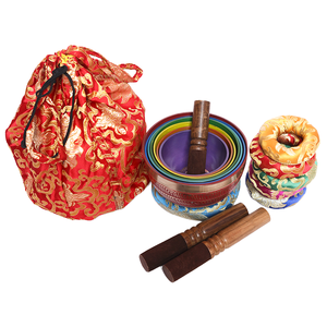 Conjunto de cuencos tibetanos hechos a mano para curación y meditación, conjunto de cuencos tibetanos hechos a mano con alquímetro y sonido - Product Image 1