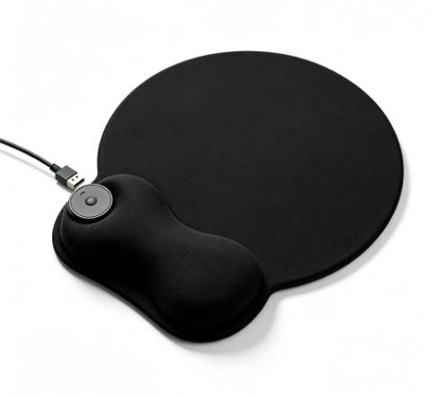 Winter Hand Warmer Heated Mouse Mat Cloth Surface Graphene Heating Film Non‑Slip Rubber Base Mouse Pad for Office Home Gaming