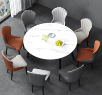 Chaise de salle à manger moderne en cuir PU réglable avec pieds en métal pour la maison, le bureau, l'appartement, la salle de bain, l'hôpital, l'hôtel