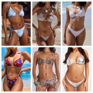 Traje de Baño de Dos Piezas para Mujer 2026, de Alta Calidad, Cintura Alta, Sexy, Poliéster/Algodón, Ropa de Playa, Barato, Gran Venta, Envíos Aleatorios - Product Image 4