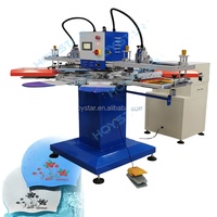 Machine d'impression sérigraphique rapide pour étiquettes de col de t-shirt, machine d'impression sur bonnets de bain en silicone bicolores, machine d'impression sur soie