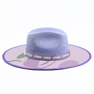 Tùy Chỉnh Dưới In Màu Tím Giấy Rơm Hawaii Mũ Mặt Trời Với Logo Rộng vành Nhân viên Cứu Hộ Bãi Biển Mũ Rơm Cho Nam Giới Phụ Nữ - Product Image 4