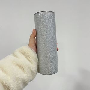 Gobelets en gros de 20 oz en argent avec poudre de sublimation et paillettes rugueuses - Product Image 2